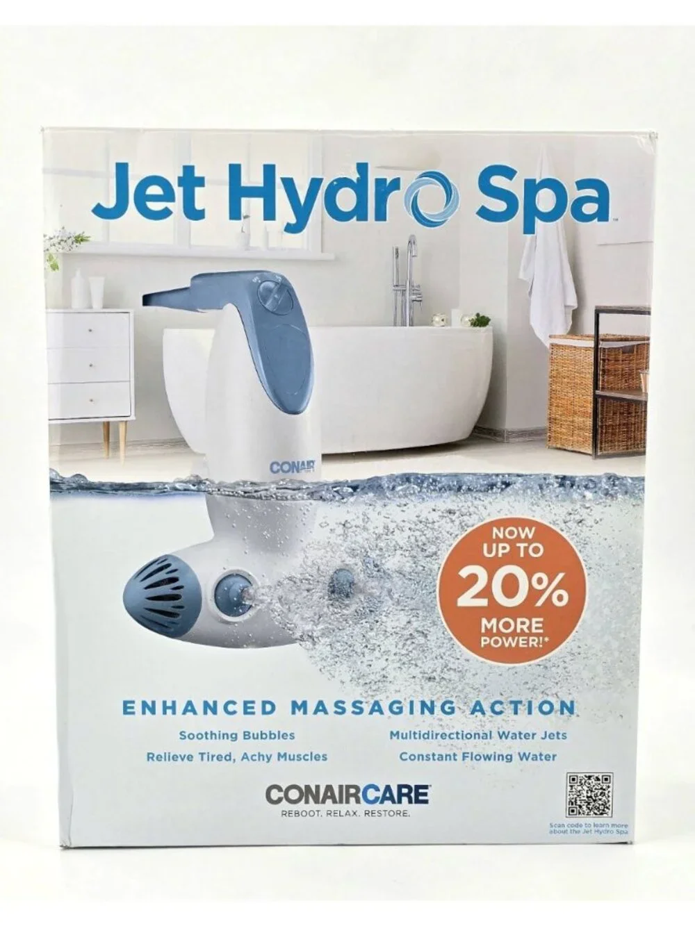Conaircare Jet Hydro Spa with Dual Hydro Jets & Invigorating Bubbles Bathtub